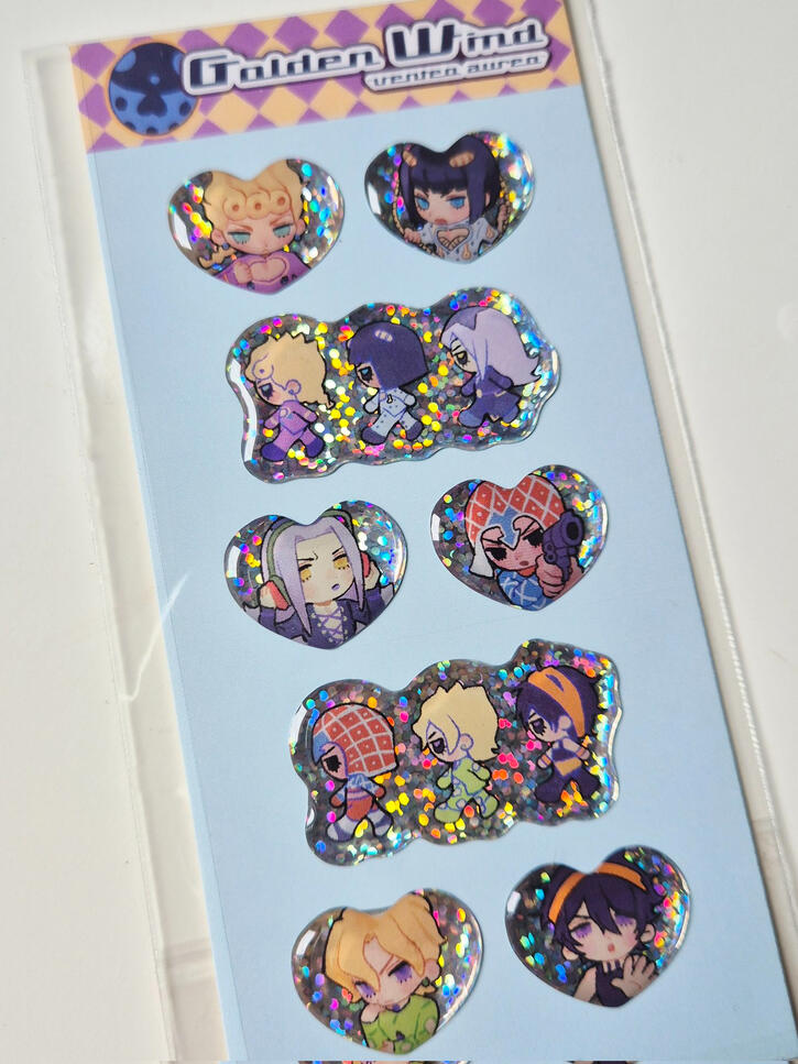 JJBA Part 5 epoxy stickers